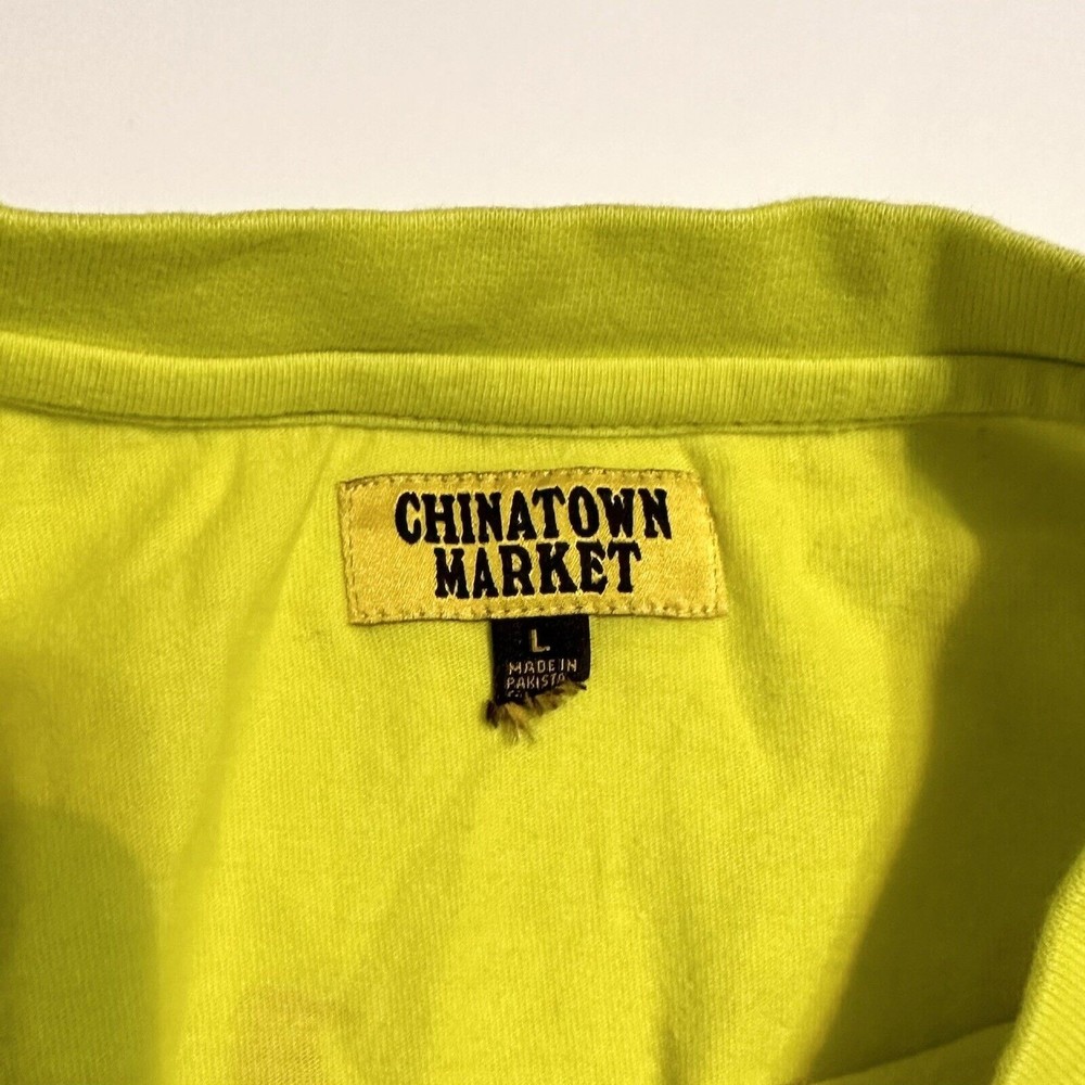 Chinatown Market NASCAR Long Sleeve Yellow Racing T-Shirt  Mens Size Large - Picture 3 of 12